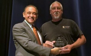 Ambrose Recipient Bruce Stack with President Jorge Gonzalez