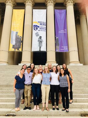 Marie Kohrman with other interns at her internship