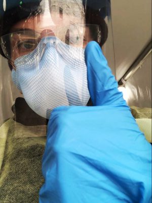 Maddie Odom fighting coronavirus in PPE