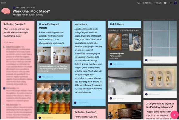 Padlet for Mold Made in Distance Learning