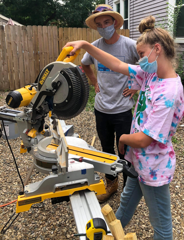 Jonah Bolton Supervises at Building Blocks Worksite