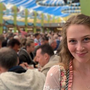 Study abroad student attending a festival in Germany