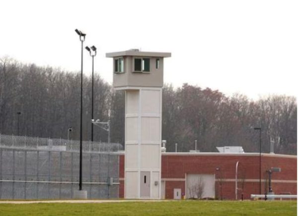 The prison guard tower at Ionia Correctional Facility