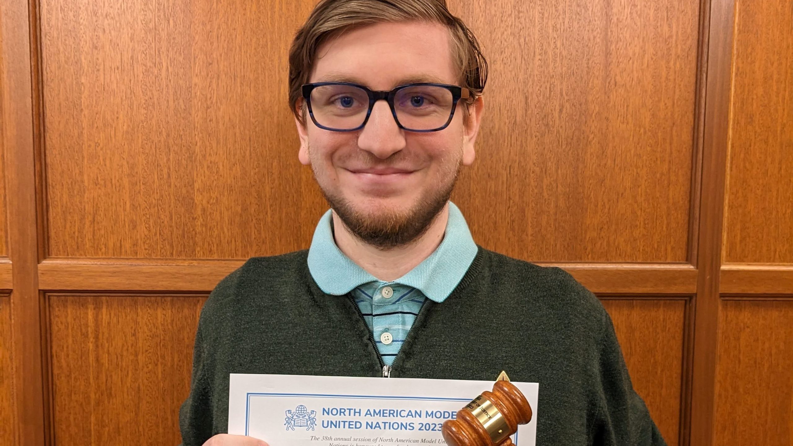 K Student Named Best Judge at Model UN Conference