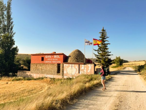 O'Rielly stops at one of the albergues, or hostels, along the route to stay the night along the Camino de Santiago