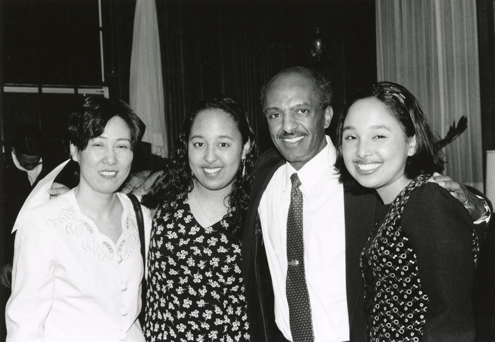 Economics Professor Ahmed Hussen with colleagues in 1997.