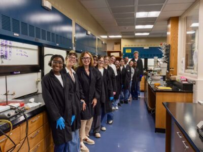 SJS_First Day _2026-181 (1) President Crowley in the lab lined up with summer research students