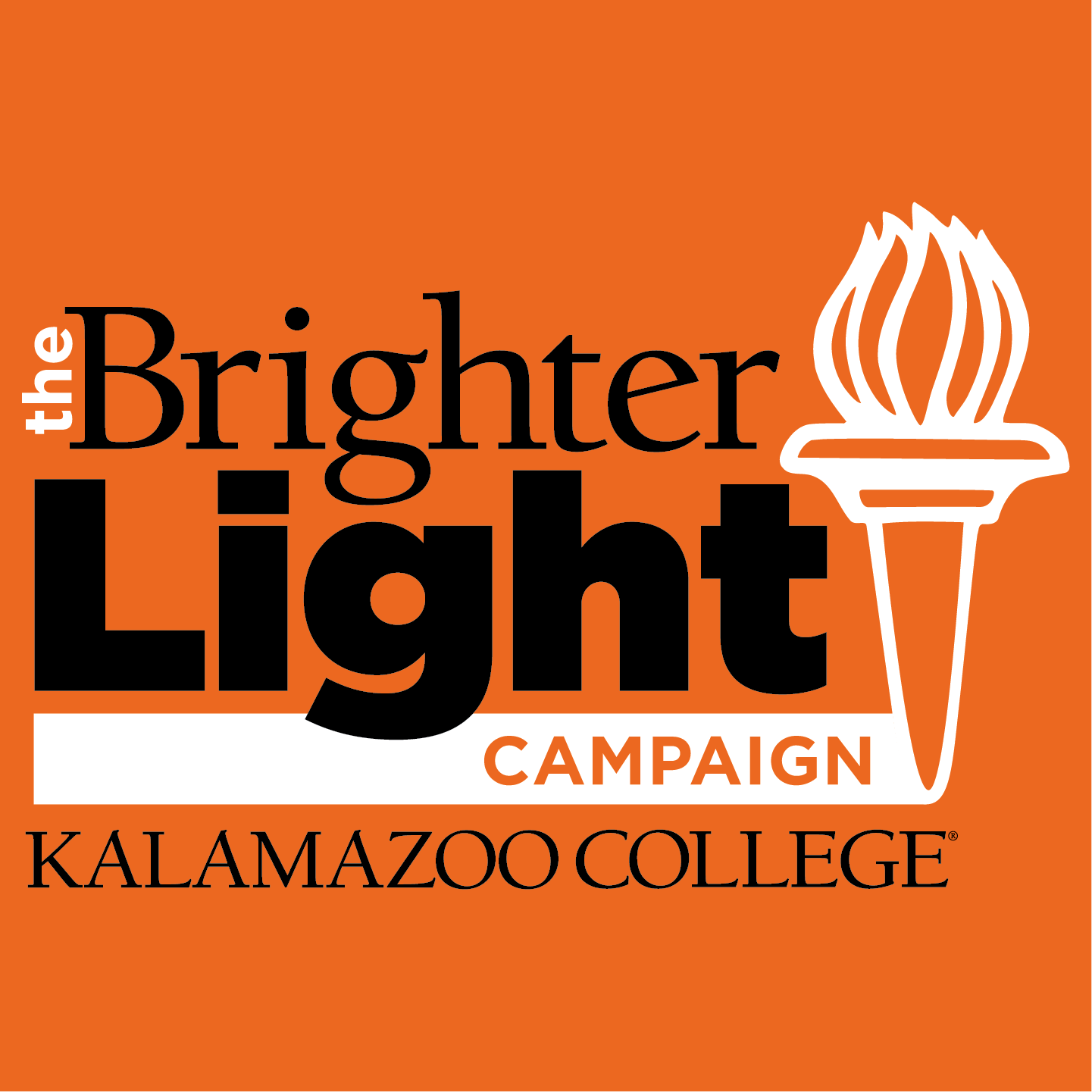 Image says the Brighter Light Campaign Kalamazoo College